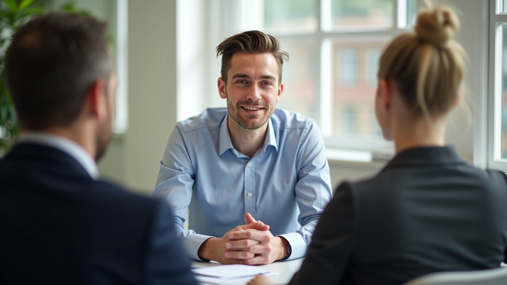 Twee professionals in kantooromgeving hebben constructief gesprek, met aandacht voor elkaar