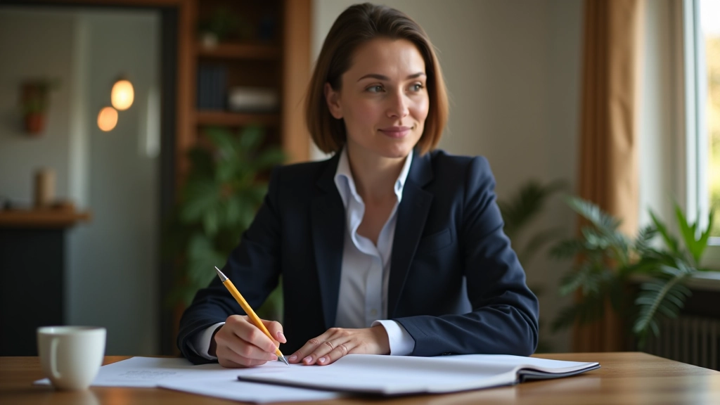 Persoon kijkt naar dagplanner en prioriteert taken methodisch met kleurmarkeringen
