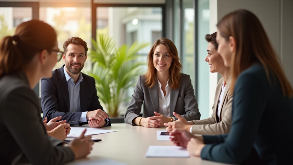 Professionele bijeenkomst met assertieve communicatie in het kantoor