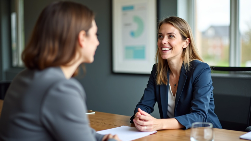 Twee collega's in gesprek aan tafel in kantoorruimte